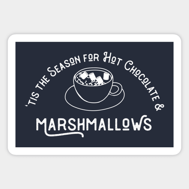 Marshmallow and Hot Chocolate Holiday Gift Magnet by LovableDuck